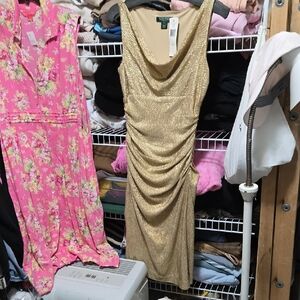 Ralph Lauren Gold  Dress